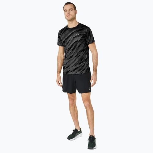 Мъжка тениска за бягане ASICS All Over Print Top graphite grey/performance black