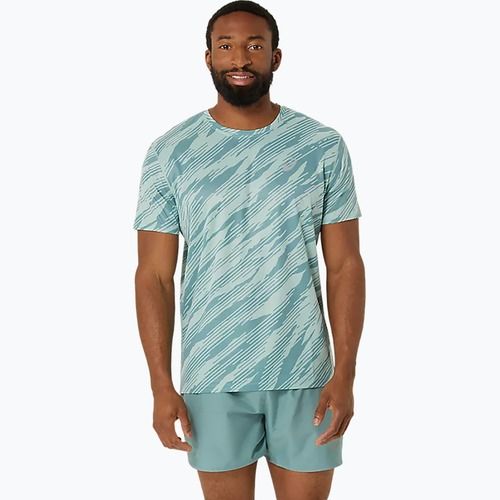 Мъжка тениска за бягане ASICS All Over Print Top light celadon/celadon