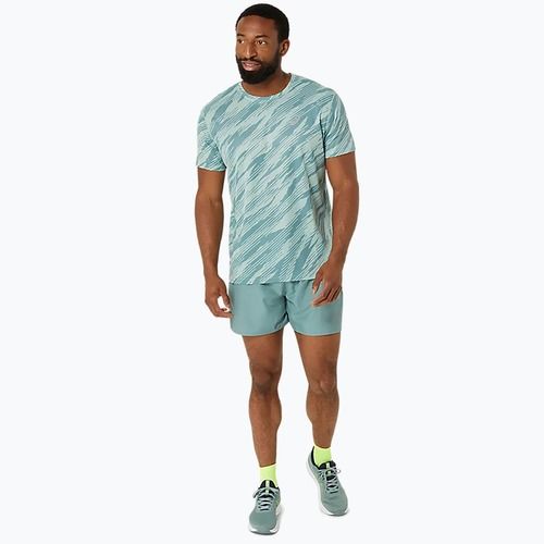 Мъжка тениска за бягане ASICS All Over Print Top light celadon/celadon