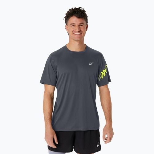 Мъжка тениска за бягане ASICS Icon Top carrier grey/safety yellow