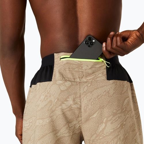 Мъжки шорти за бягане ASICS Fujitrail All Over Print 5IN pepper