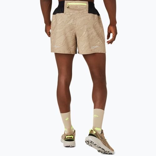 Мъжки шорти за бягане ASICS Fujitrail All Over Print 5IN pepper