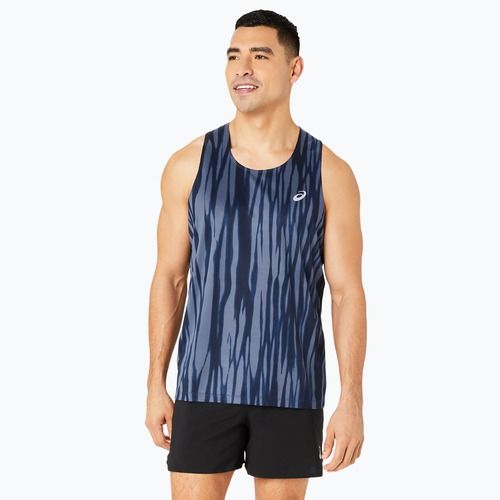 Мъжки потник за бягане ASICS Road All Over Print Singlet blue expanse/midnight