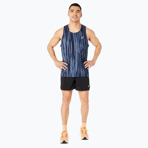 Мъжки потник за бягане ASICS Road All Over Print Singlet blue expanse/midnight