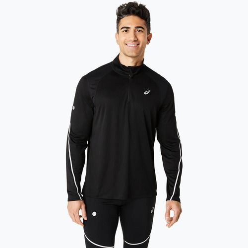 Мъжка блуза с дълъг ръкав ASICS Road Lite-Show 1/2 Zip performance black