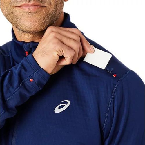 Мъжки суитшърт за бягане ASICS Road Winter 1/2 Zip Mid Layer blue expanse