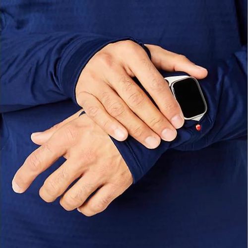 Мъжки суитшърт за бягане ASICS Road Winter 1/2 Zip Mid Layer blue expanse