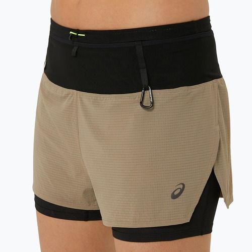 Дамски шорти за бягане ASICS Fujitrail 2-N-1 pepper / performance black