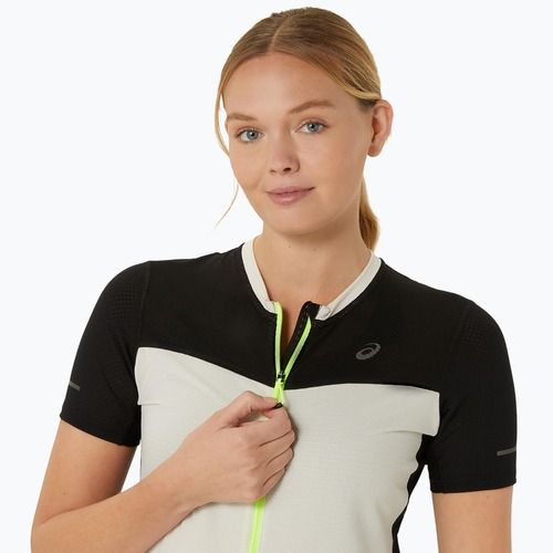 Дамска тениска ASICS Fuijtrail Top oatmeal/performance black