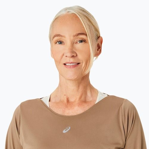 Дамска блуза с дълъг ръкав + потник за бягане ASICS Nagino Run pepper/oatmeal
