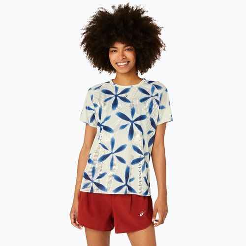 Дамска тениска за бягане ASICS Metarun Shibori Top brich/blue expanse
