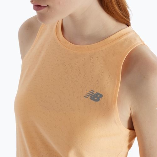 Дамски потник за бягане New Balance Jacquard Slim Tank peach blossom