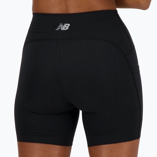 Дамски къси панталони New Balance Sleek Pocket High Rise 6" black