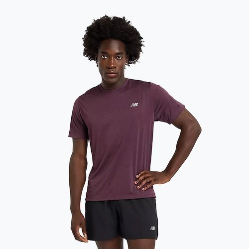 Мъжка тениска New Balance Athletics Run plum brown