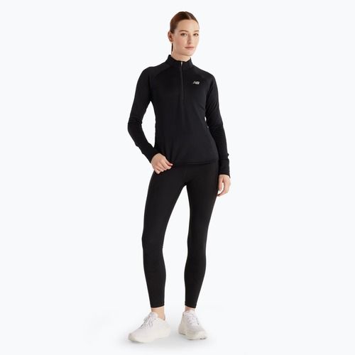 Дамска блуза с дълъг ръкав за бягане New Balance Athletics Heat Grid 1/2 Zip black
