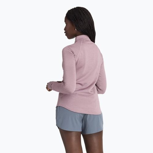 Дамска блуза с дълъг ръкав за бягане New Balance Athletics Heat Grid 1/2 Zip ice wine heather