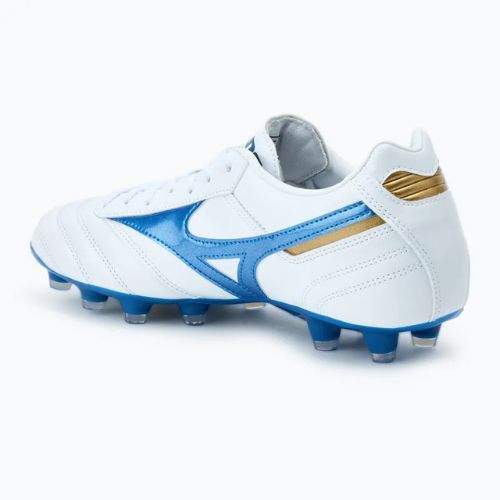 Мъжки футболни обувки Mizuno Morelia II Pro MD white/laser blue/gold