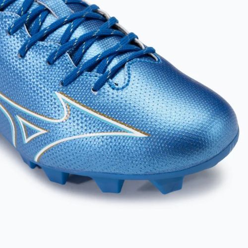 Мъжки футболни обувки Mizuno α Select FG white/laser blue/gold