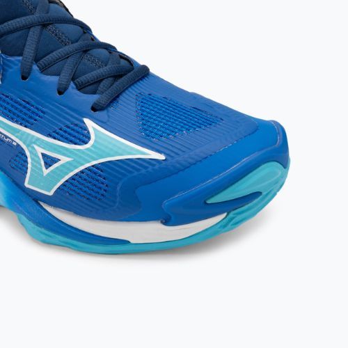 Мъжки обувки за волейбол Mizuno Wave Momentum 3 Mid mugen blue/white/estate blue