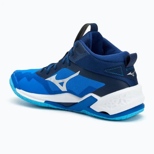 Мъжки обувки за хандбал Mizuno Wave Stealth Neo 2 Mid mugen blue/white/estate blue