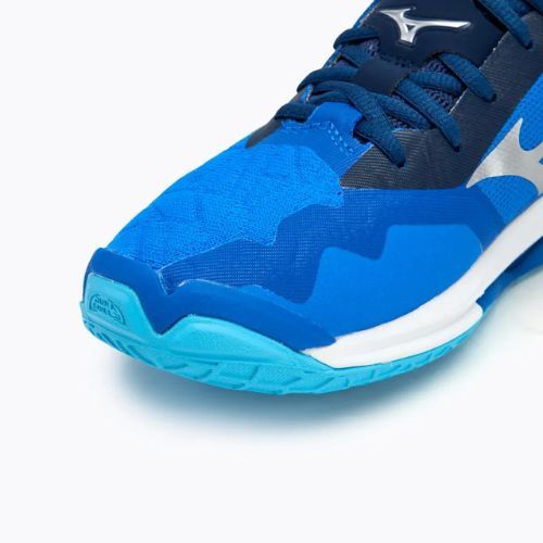 Мъжки обувки за хандбал Mizuno Wave Stealth Neo 2 Mid mugen blue/white/estate blue
