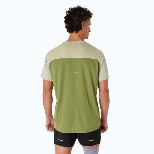 Мъжка тениска за бягане ASICS Race Top performance dry leaf green/cactus