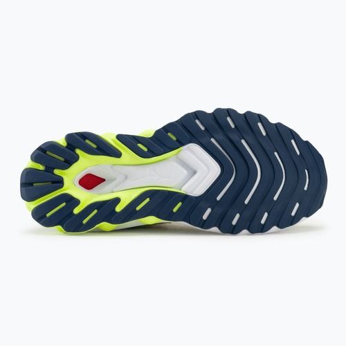 Дамски обувки за бягане Mizuno Wave Skyrise 5 pristine/vibrant orange/mizuno neo lime