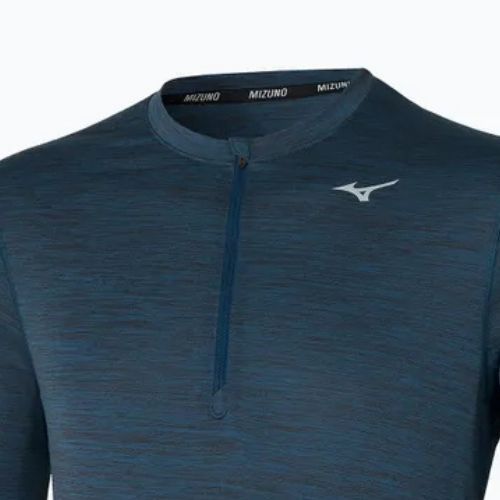 Мъжка тениска за бягане с дълъг ръкав Mizuno Impulse Core Half Zip blue wing teal