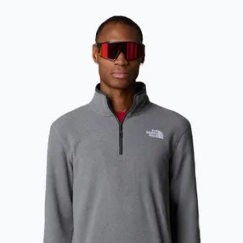 Мъжки суитшърт The North Face 100 Glacier 1/4 Zip medium grey heather