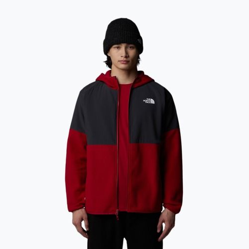 Мъжки суитшърт The North Face Glacier Heavyweight Full Zip HD гgarnet red/asphalt grey