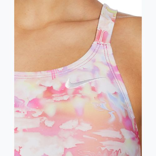 Дамски бански костюм от една част Nike Hydrastrong Multi Print Fastback warm multi