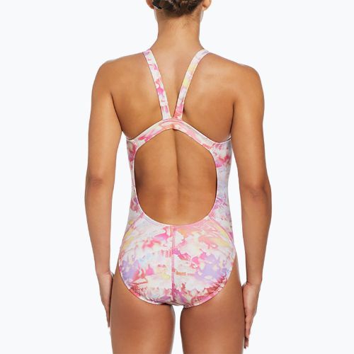 Дамски бански костюм от една част Nike Hydrastrong Multi Print Fastback warm multi