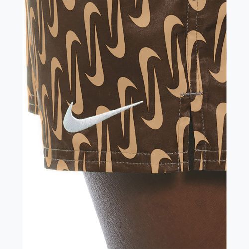 Мъжки шорти за плуване Nike Swoosh Link 5" Volley cacao wow
