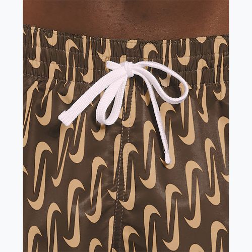 Мъжки шорти за плуване Nike Swoosh Link 5" Volley cacao wow