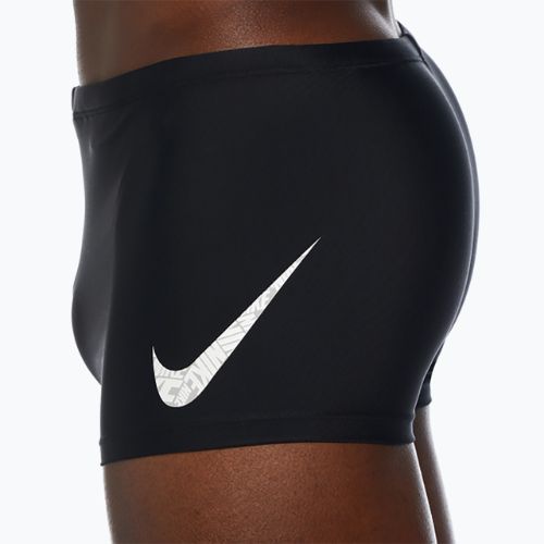 Мъжки боксерки за плуване Nike Tossed Swoosh Square Leg black
