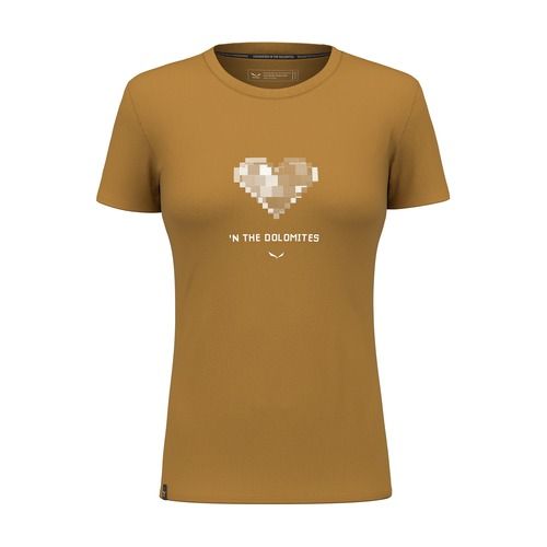 Дамска тениска Salewa Pure Heart Dry golden brown