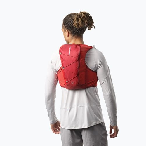 Дамска жилетка за бягане Salomon Active Skin 8 set red dahlia/high risk