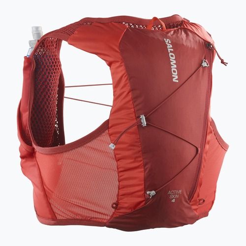 Дамска жилетка за бягане Salomon Active Skin 4 set red dahlia/high risk