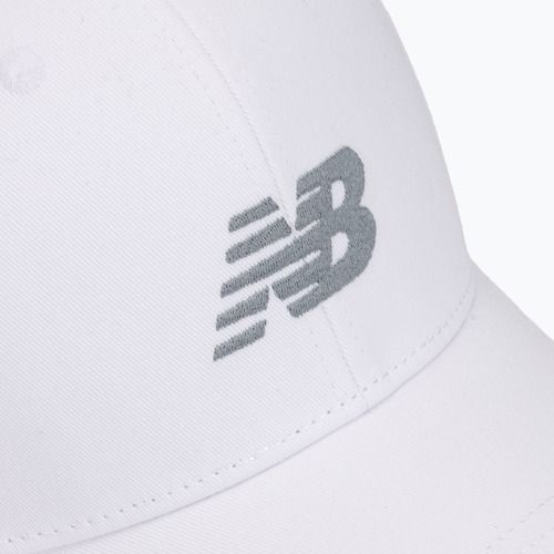 New Balance 6 панел структуриран Snapback шапка бяло