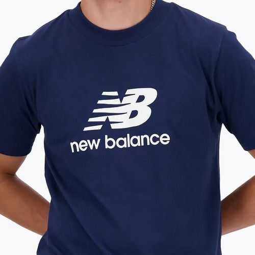 Мъжка тениска New Balance Stacked Logo navy