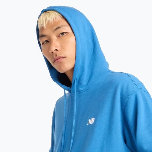 Мъжки суитшърт New Balance Small Logo French Terry Hoodie blue agate
