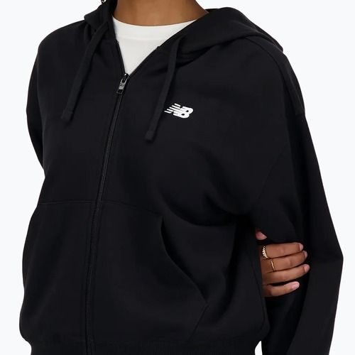 Дамски суитшърт New Balance French Terry Full Zip black