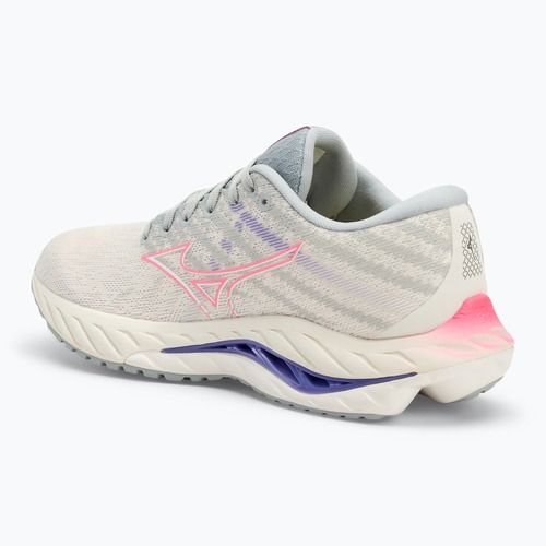 Дамски обувки за бягане Mizuno Wave Inspire 19 snow white/ hi vis pink/ purple punch