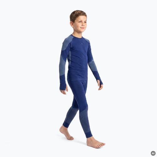 Детски комплект термоактивно бельо KADVA Frosty Jrb Set безшевен тъмносин