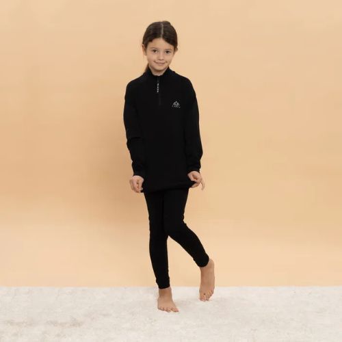 Детски комплект термоактивно бельо KADVA Tyros Set Jr безшевен черен