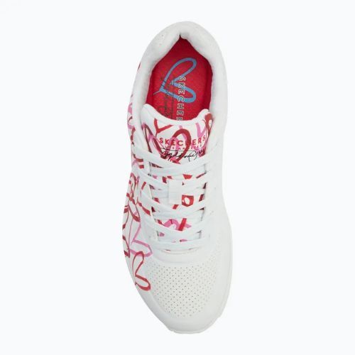 Дамски обувки SKECHERS JGoldcrown Uno Spread The Love white/red/pink