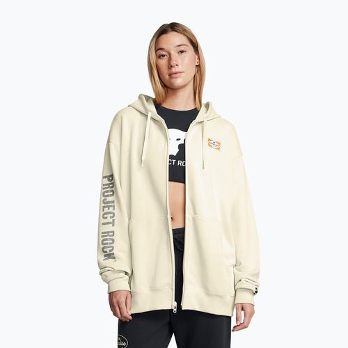 Дамски суитшърт Under Armour Project Rock HWT Full Zip Hard at Work silt/clay green/yellow ochre
