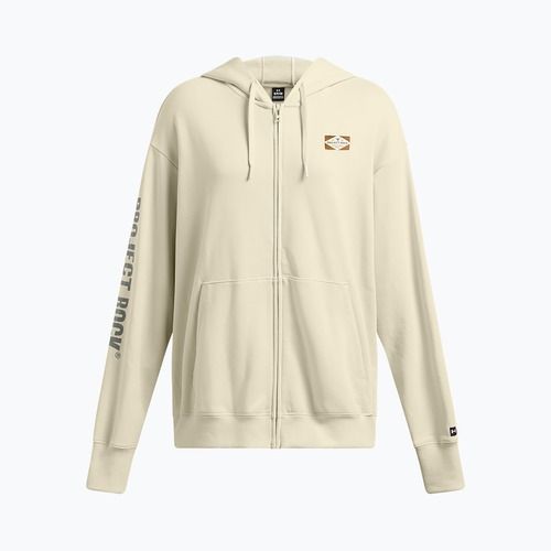 Дамски суитшърт Under Armour Project Rock HWT Full Zip Hard at Work silt/clay green/yellow ochre