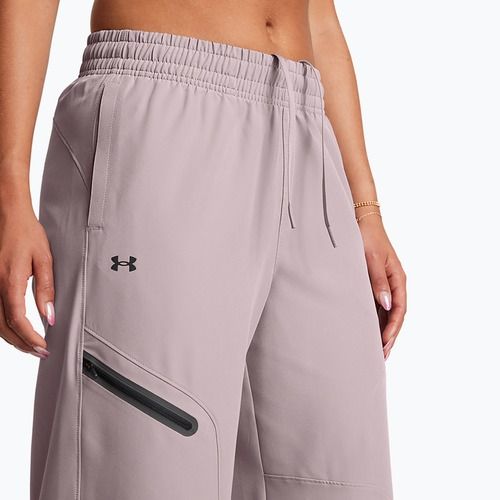 Дамски панталони Under Armour Unstoppable Woven Wide Leg tetra gray/black