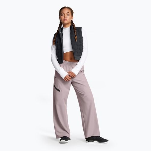 Дамски панталони Under Armour Unstoppable Woven Wide Leg tetra gray/black